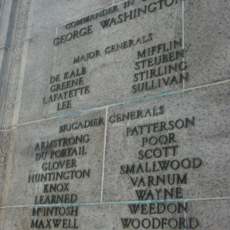 Inscription on the Arch in Valley Forge Park