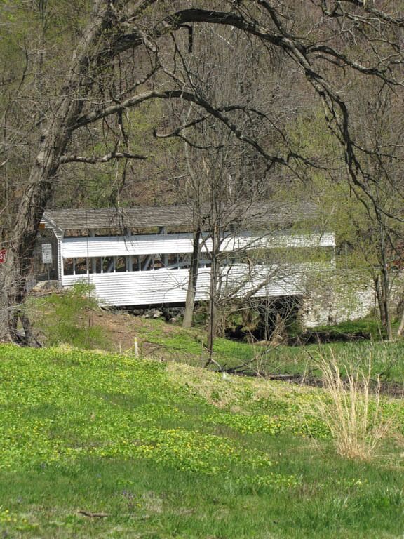 My first covered bridge - talk about cute - and still in use! 