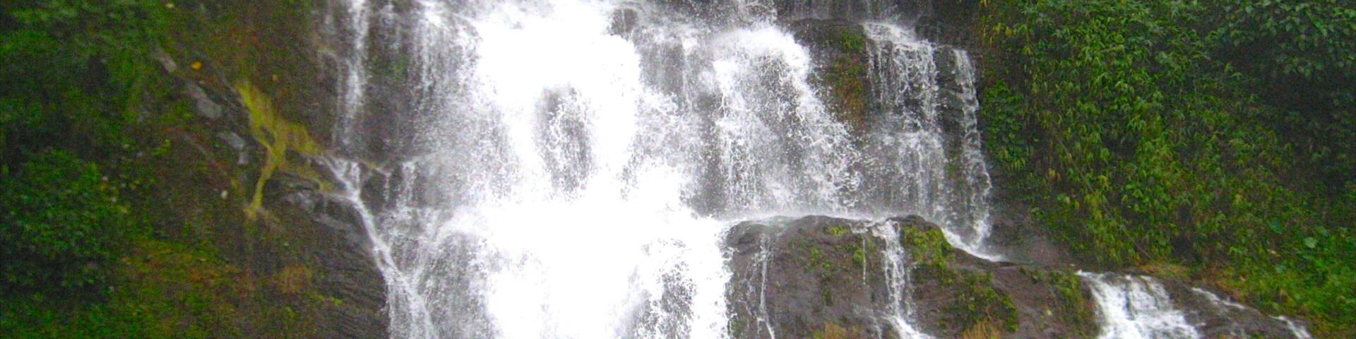 Thekkady featuring a waterfall