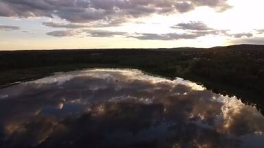 Aerial shot of Hanbury Lake