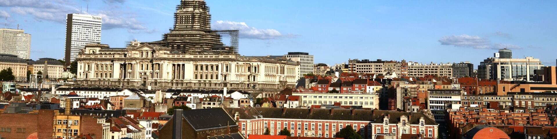 Vues de Bruxelles-Ville depuis la grande-roue de la Foire du Midi (Belgique)