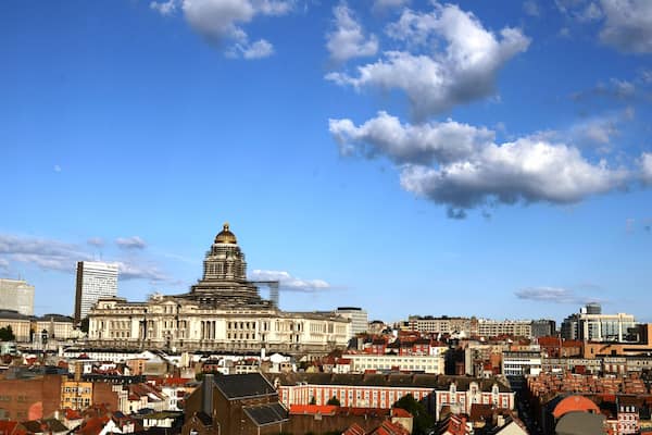 Vues de Bruxelles-Ville depuis la grande-roue de la Foire du Midi (Belgique)