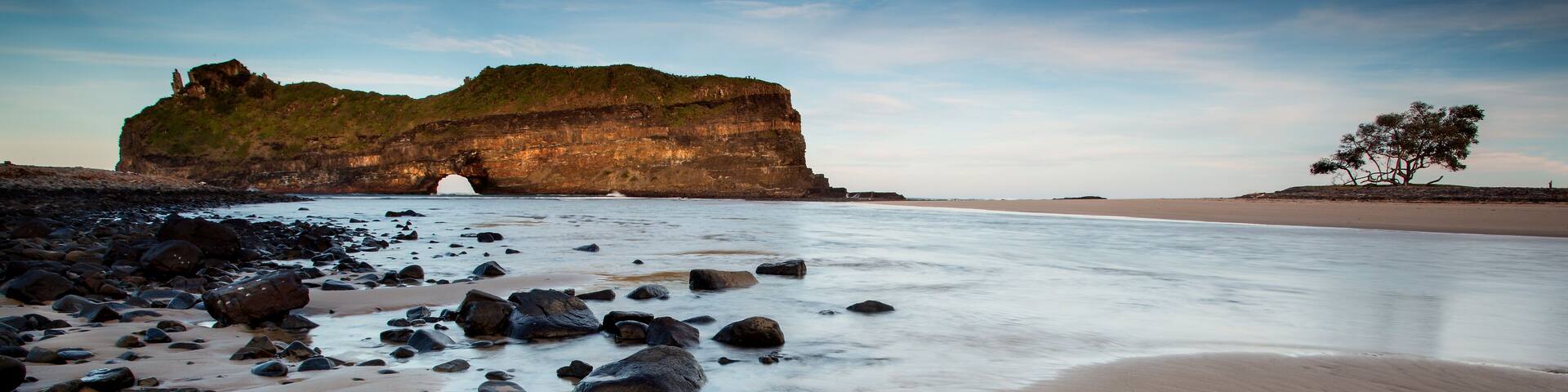 hole in the wall, eastern cape, south africa, long exposure