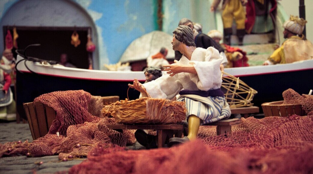 Procida is one of the Flegrean Islands off the coast of Naples in southern Italy. The island is between Cape Miseno and the island of Ischia. With its tiny satellite island of Vivara, it is a comune of the province of Naples, in the region of Campania. It's a particular of a nativity set on the island.