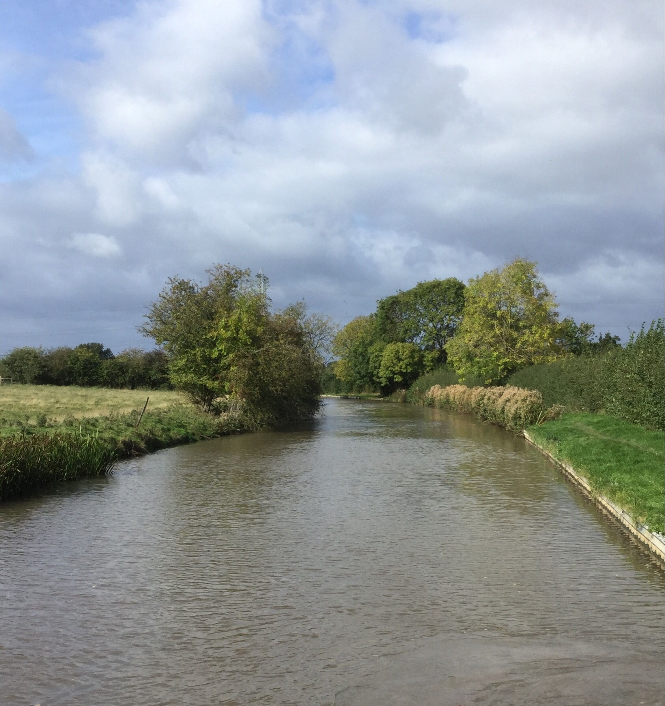 Lovely British countryside from our narrow boat holiday 
