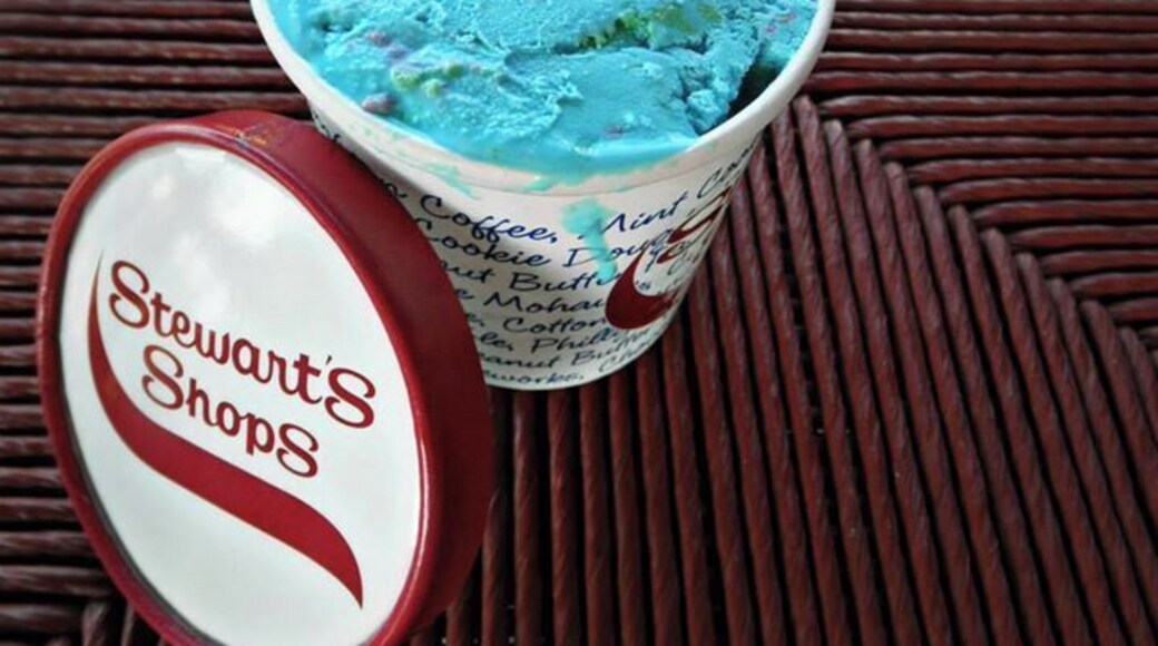 Stewart's Shops. An upstate New York thing. You wouldn't understand. ;)
Looks like a regular gas station to visitors, but it's where we all get the best local dairy products around! Try the loopy loop ice cream--tastes like fruity pebbles! #blue