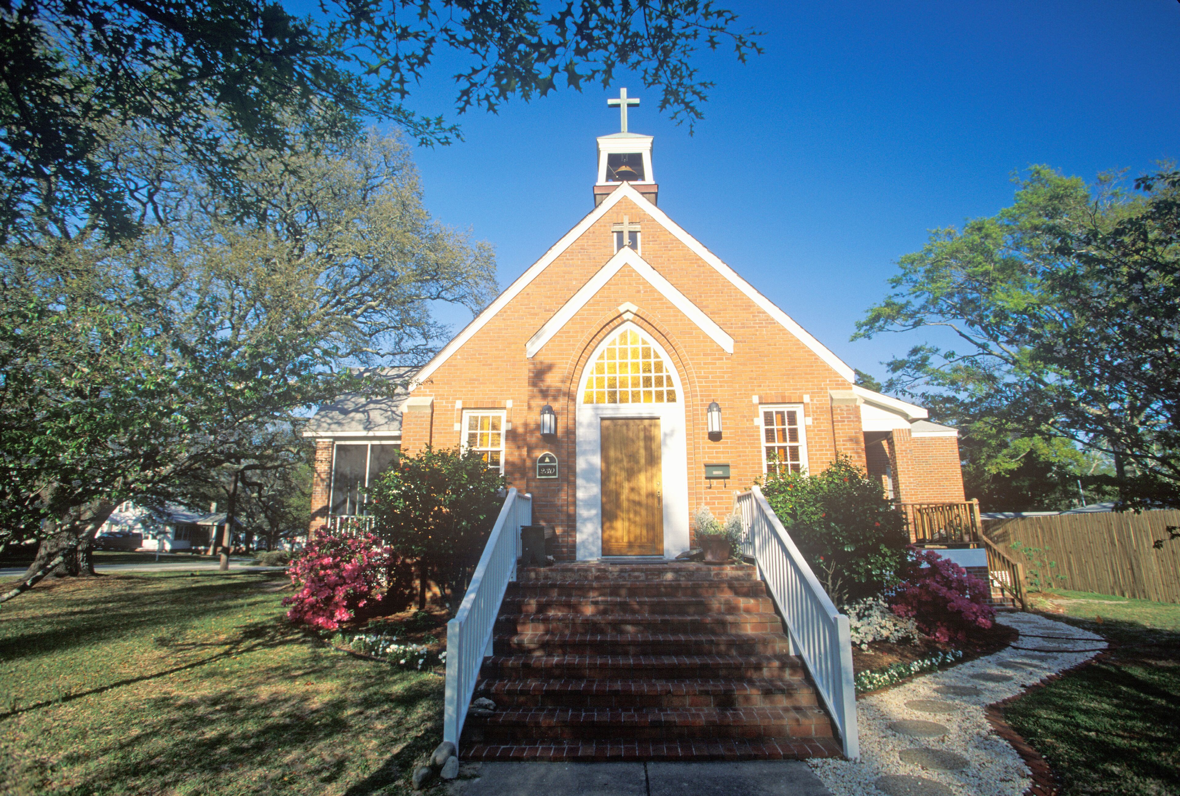 A spring day at the Brick Church in Southport North Carolina