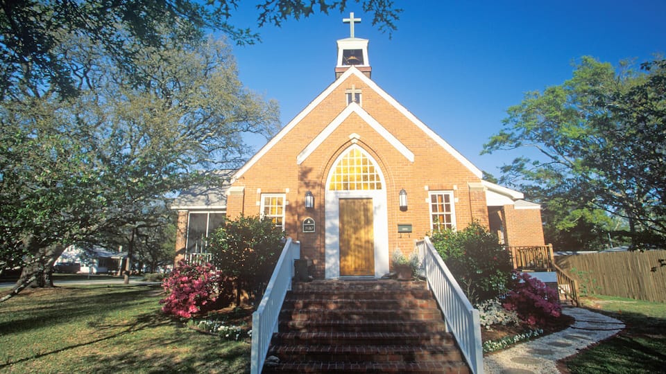 A spring day at the Brick Church in Southport North Carolina