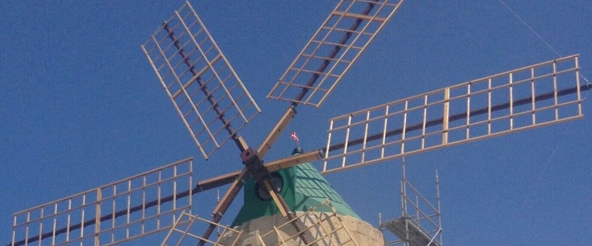 Old windmill in Xaghra, on the Island of Gozo.
It's only possible to visit with a combined ticket for the windmill and Ggantija temples is €9. Open between 9:00 and 16:30.