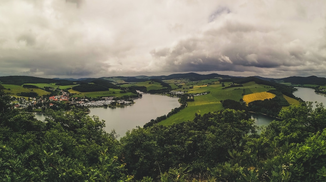 Panoramic of the Diemelsee from St. Muffert.