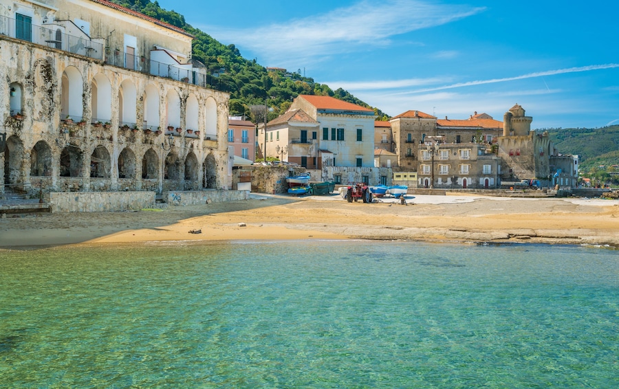 The beautiful village of Santa Maria di Castellabate, Cilento, Campania, southern Italy.