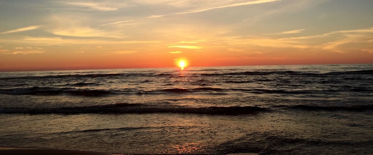 Beautiful sunset over Baltic sea.🌅