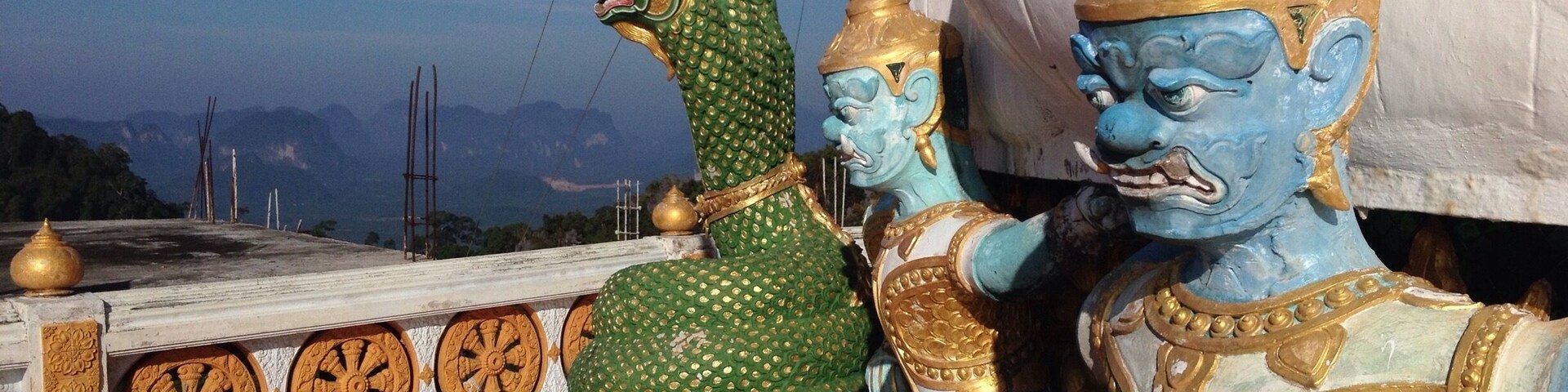 Tiger Cave Temple - You need to walk more than 1230 steps upstairs until you reach the top, but the view is breathtaking!