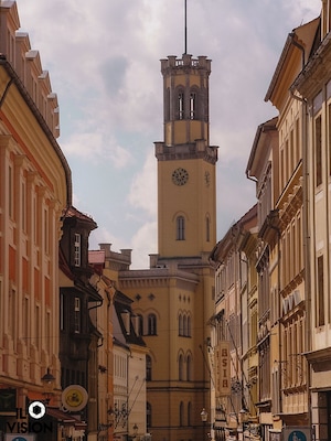 The town hall of Zittau was built between 1840 and 1845 in Neo-Renaissance style by Carl August Schramm according to the construction plans of Karl Friedrich Schinkel, and completely renovated from 1990 onwards.