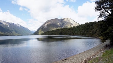 Landscape of Lake Rotoiti in St Arnaud, Nelson National Park, South Island, New Zealand