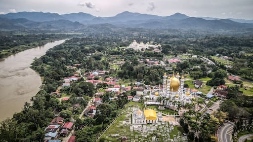 The aerial view of Kuala Selangor in Malaysia