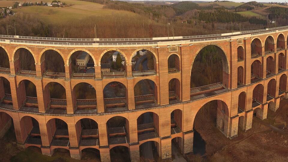 Goeltzsch valley bridge europe germany thuringia travelling