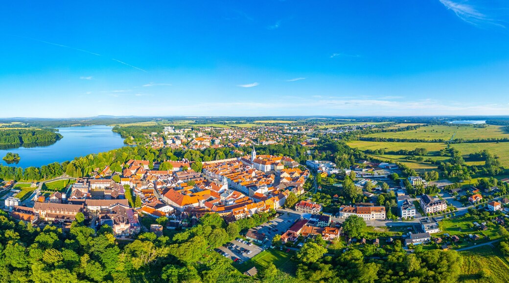 Panorama view of Trebon, Czech republic