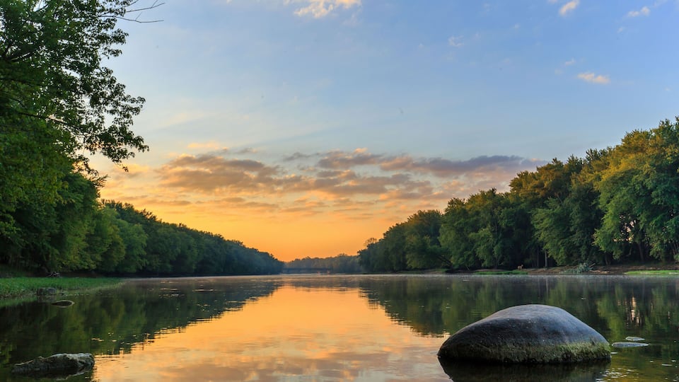 Sunrise over the river