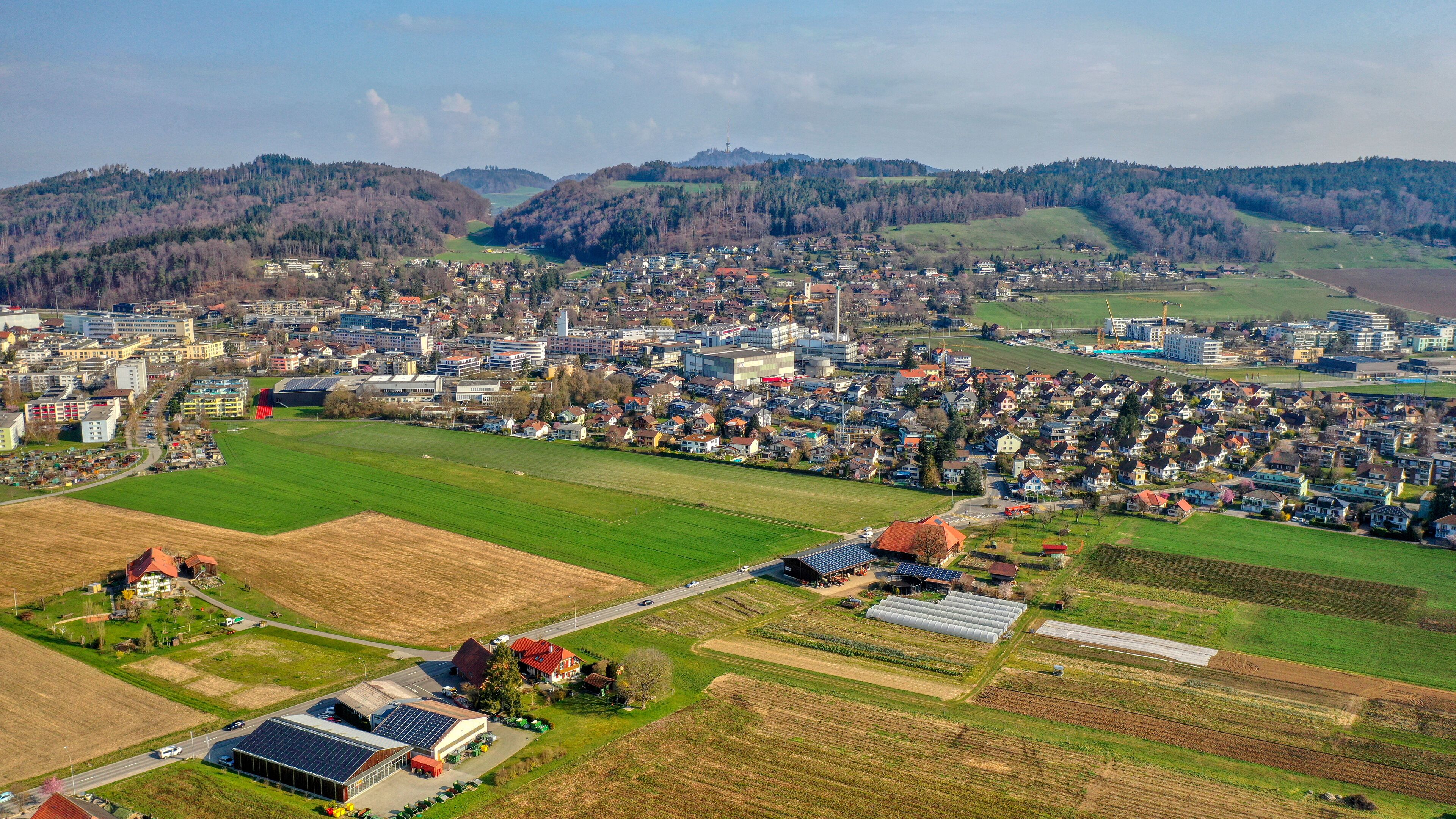 Gümligen, Bern, Schweiz ... eine Luftaufname