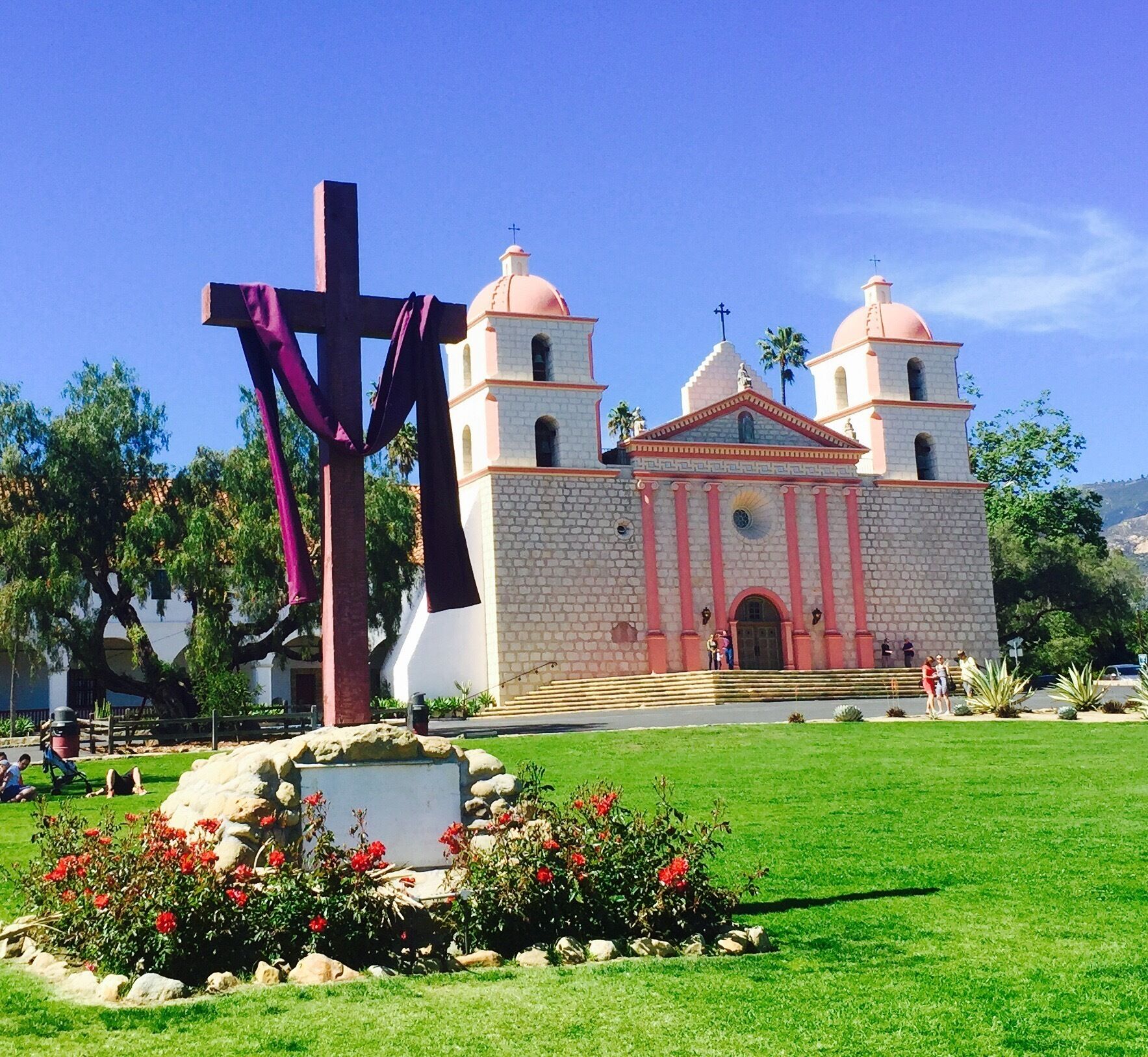 Mission Basilica de Santa Barbara.  The Queen of all Mission churches.  Visited 7 Basilicas on a two day road trip in Southern California last Holy Week. 