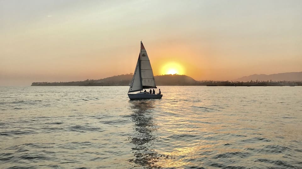 Sunset Santa Barbara tonight, Aug 30, 2017.