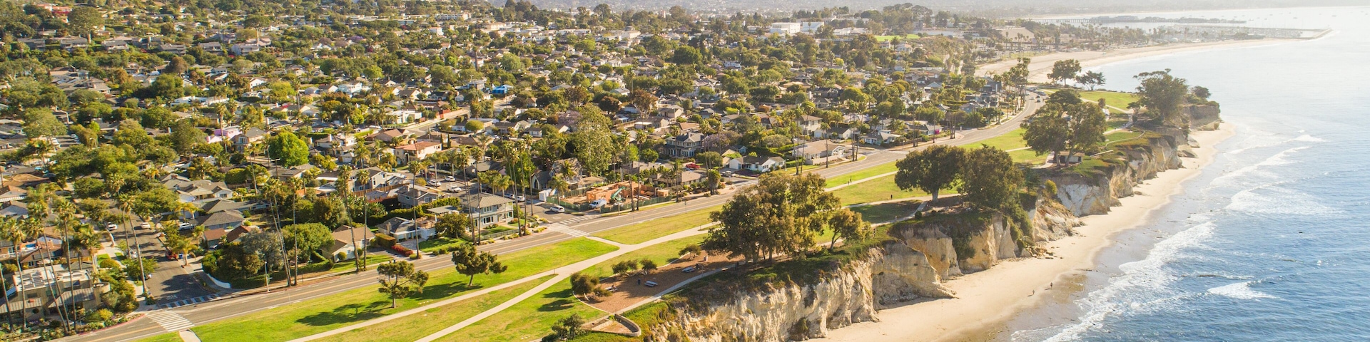 aerial view of Shoreline Park and The Mesa, Santa Barbara, California