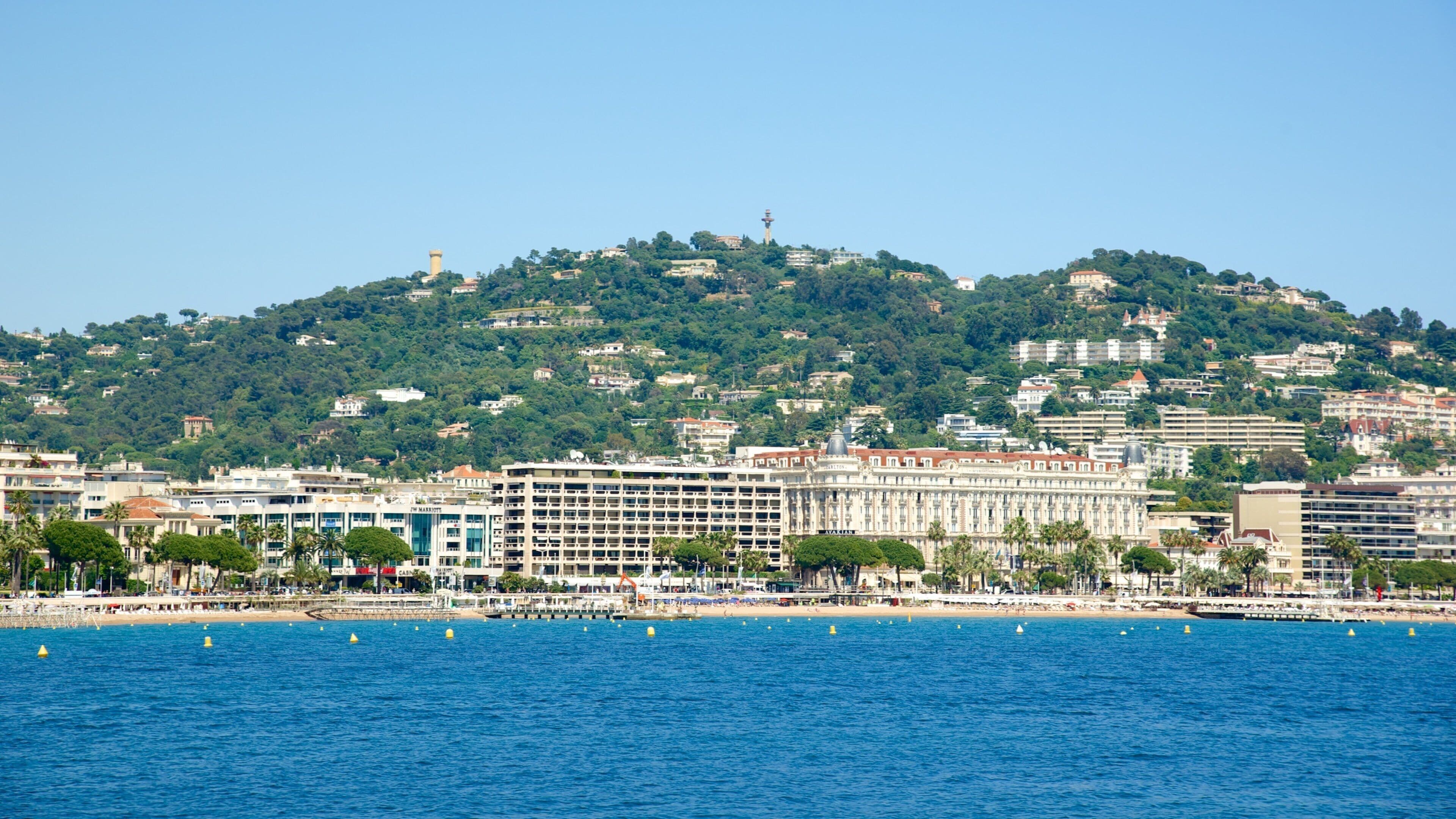 Cannes which includes a coastal town and general coastal views