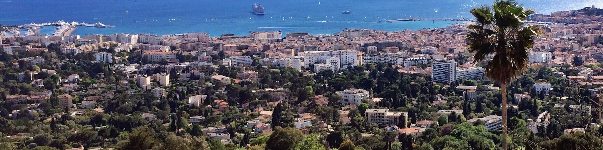 Looking out over Cannes, France. If you like to run, the promenade is perfect - it stretches all the way along the beach and up towards Palais de Festivals, so if you're lucky you might bump in to a few film stars on the way...