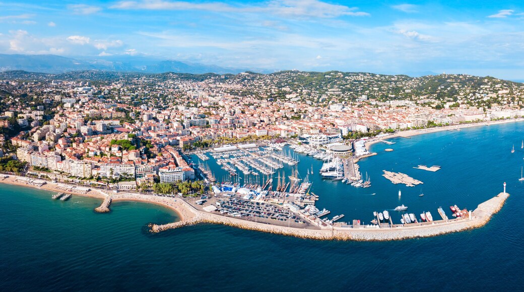 Cannes aerial panoramic view, France