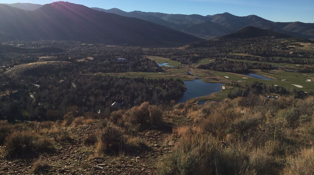 Take the unmarked road off Kearns opposite Wyatt Earp Way to get to the trailhead. Stellar switchback vertical with 360 degree views at the top. Hiking only, no bikes :)