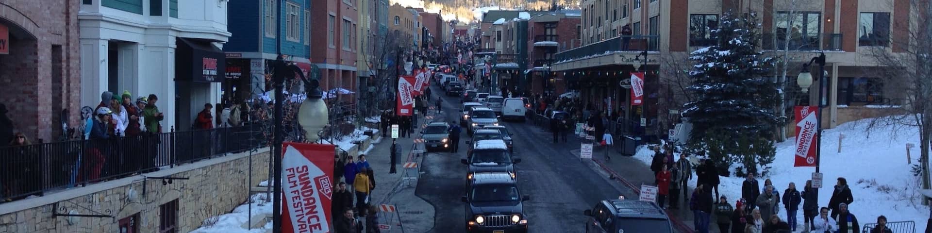 The streets are so crowded during The Sundance Film Festival!