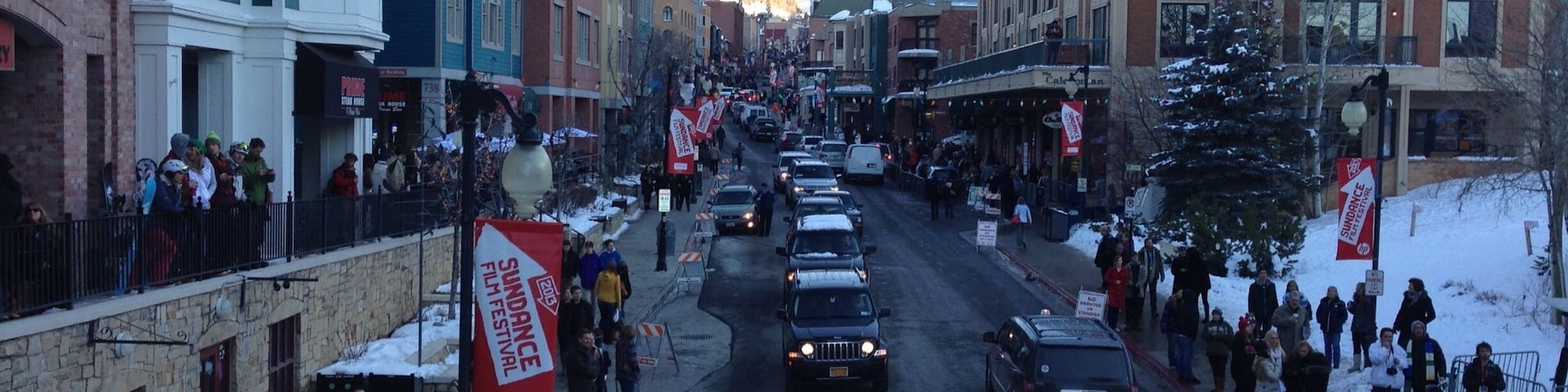 The streets are so crowded during The Sundance Film Festival!