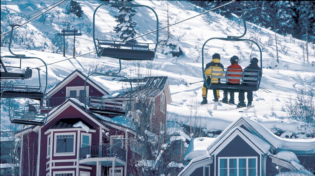 Park City fasiliteter samt snø og gondolbane