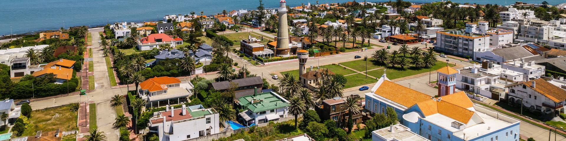 The Lighthouse of Punta Del Este and Isla Gorriti at the background