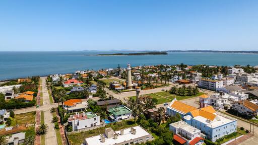 The Lighthouse of Punta Del Este and Isla Gorriti at the background