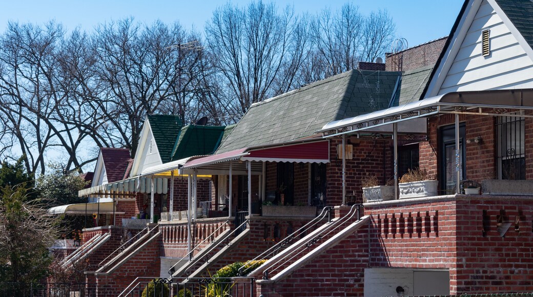 Row of Old Homes in Elmhurst Queens