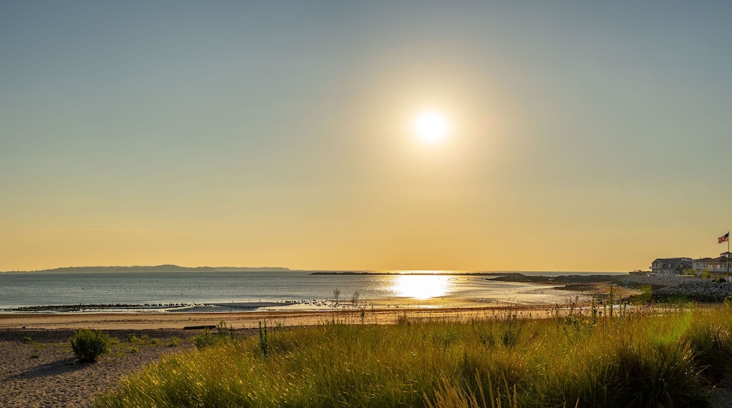 Revere Beach, Revere, Massachusetts, USA. It is a first public beach in America. It is close to Boston Logan Airport