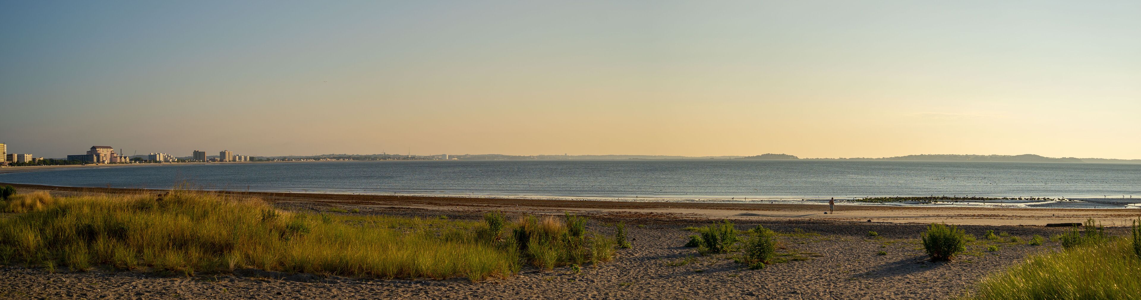 The morning of Revere Beach, Revere, Massachusetts, USA. It is a first public beach in America. It is close to Boston Logan Airport