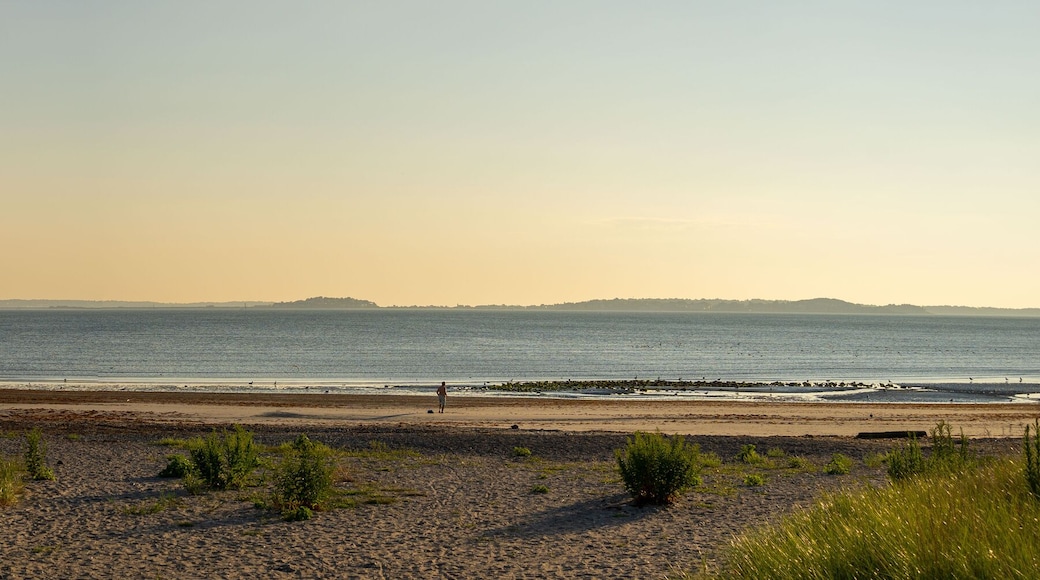The morning of Revere Beach, Revere, Massachusetts, USA. It is a first public beach in America. It is close to Boston Logan Airport