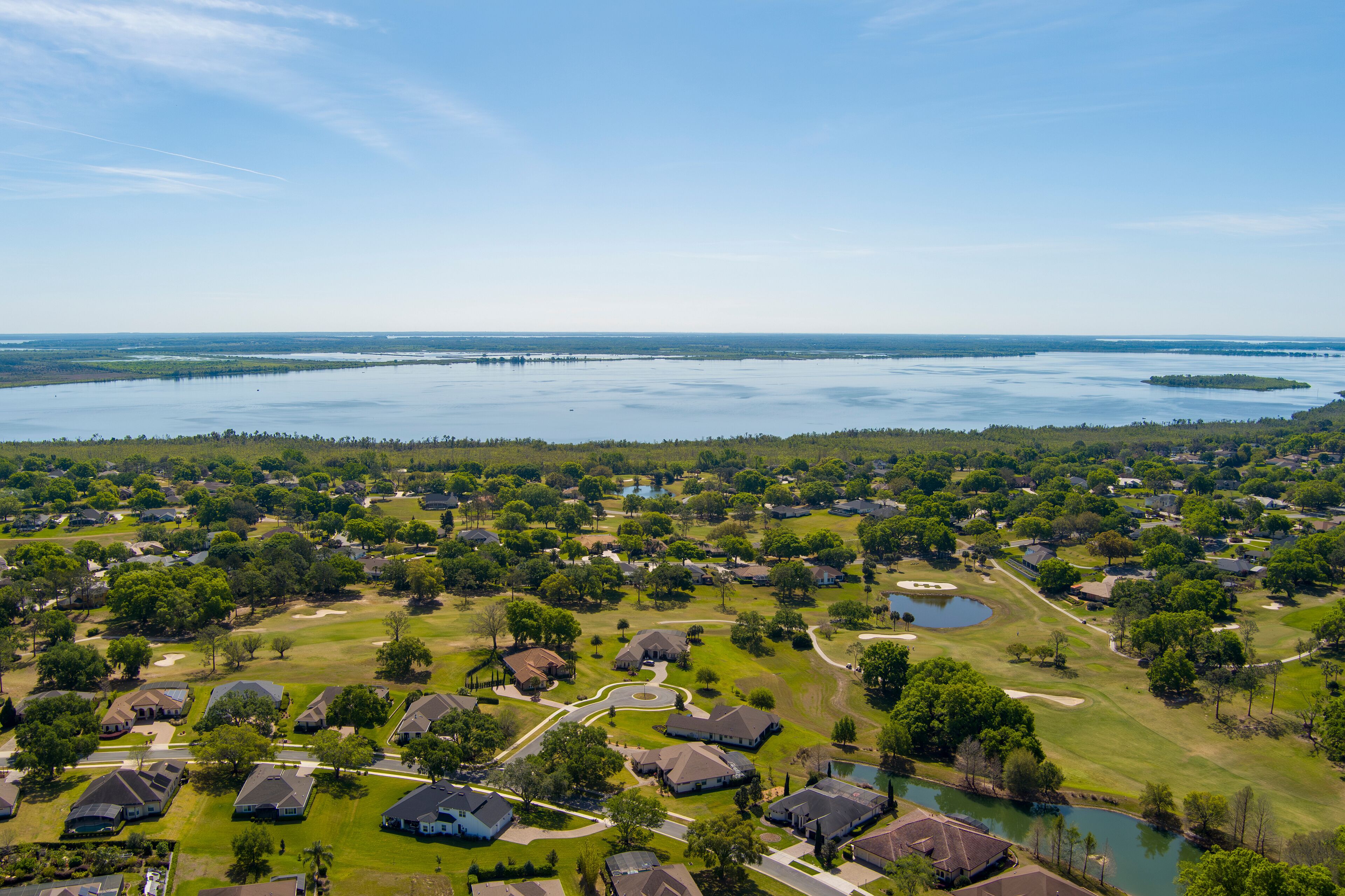 Aerial View of Lady Lake Florida community.