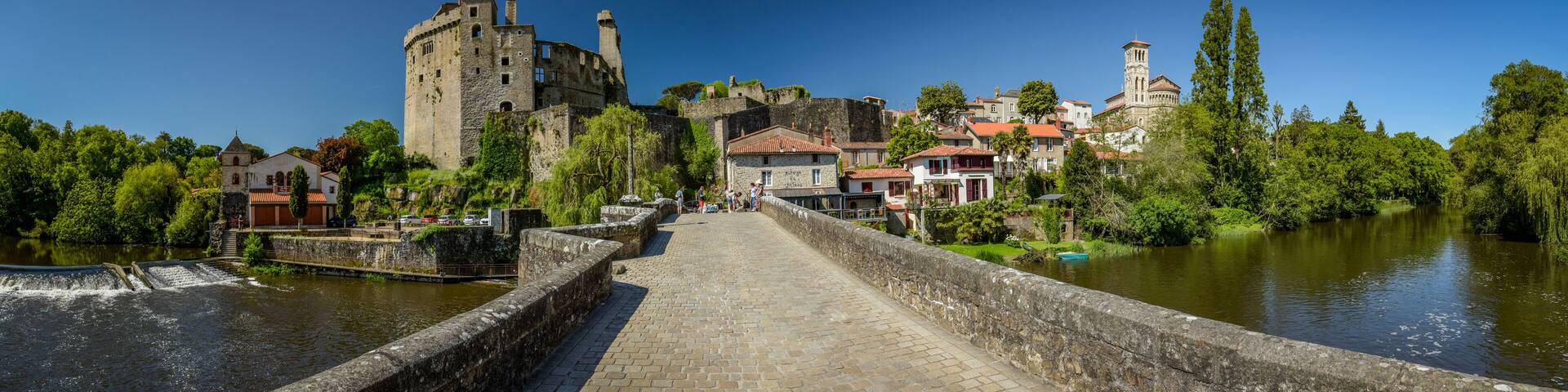 Beautiful landscape of the medieval city of Clisson