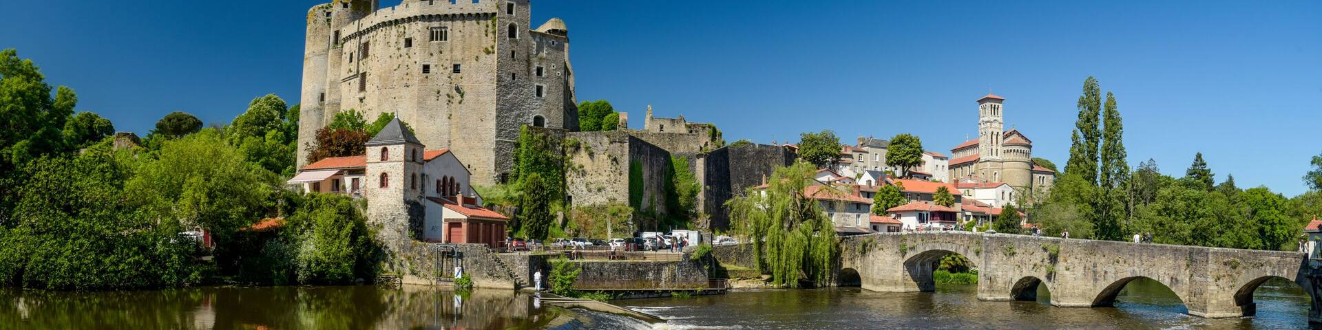 Beautiful landscape of the medieval city of Clisson