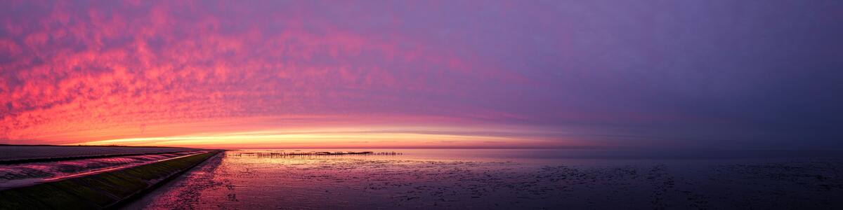 sunset over the north sea