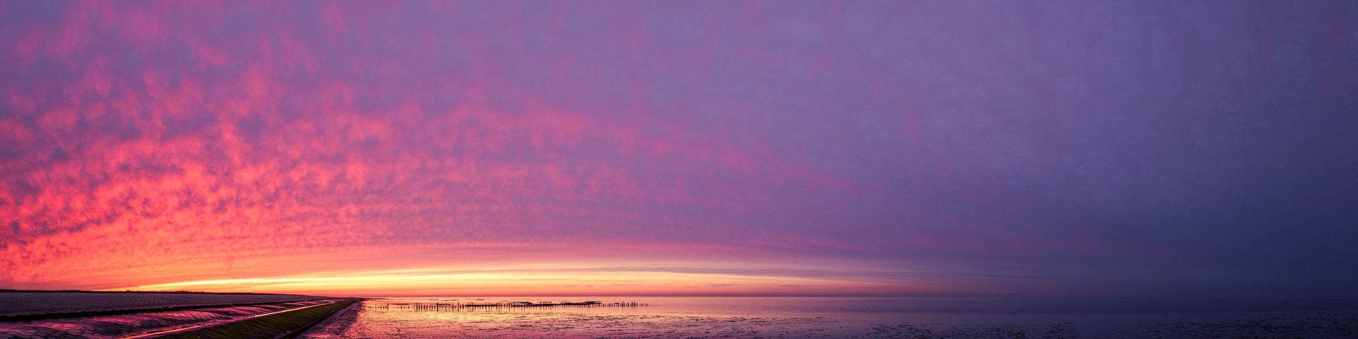 sunset over the north sea