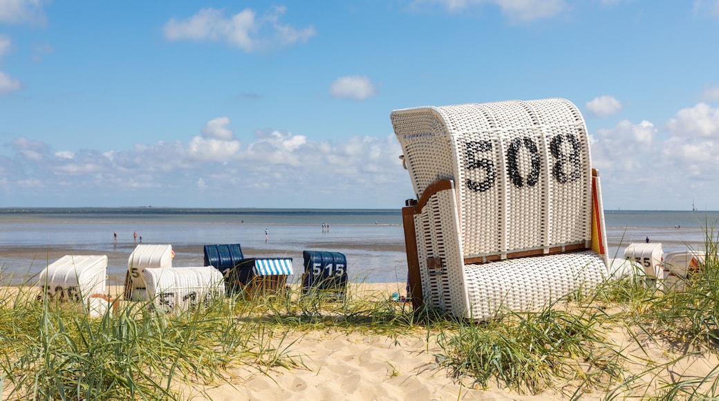 beach chair north sea germany in summer