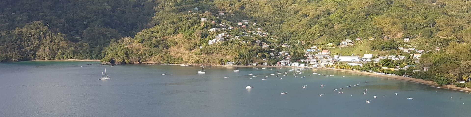 View of Charlotteville from the Old British Battery in Fort Cambell