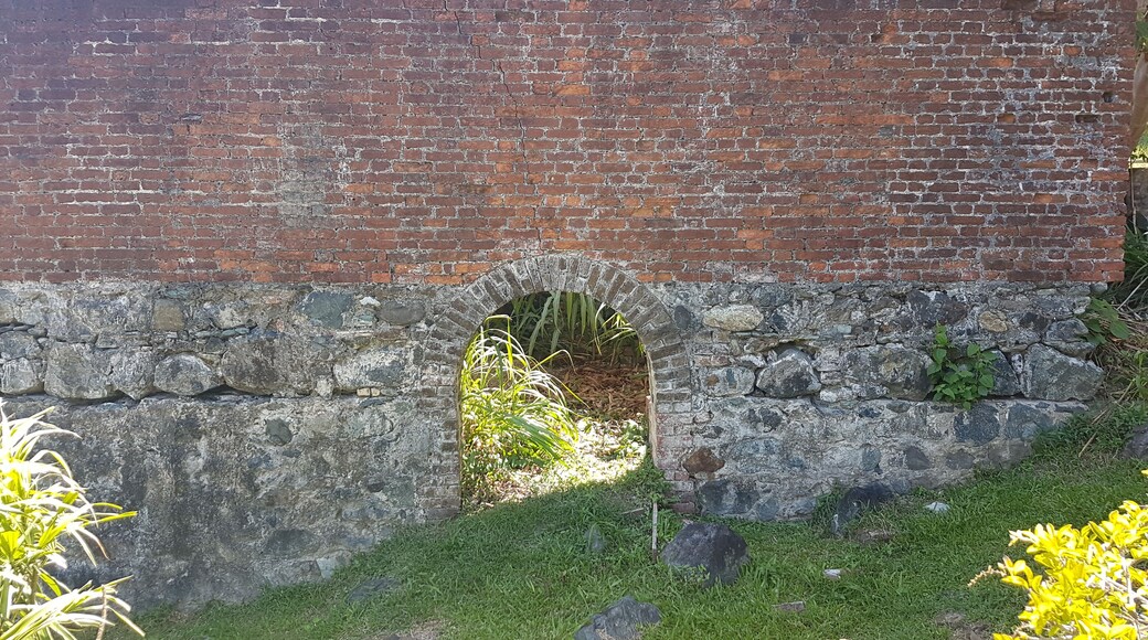 Particulars of the outside waterwheel pit of the sugar mill.