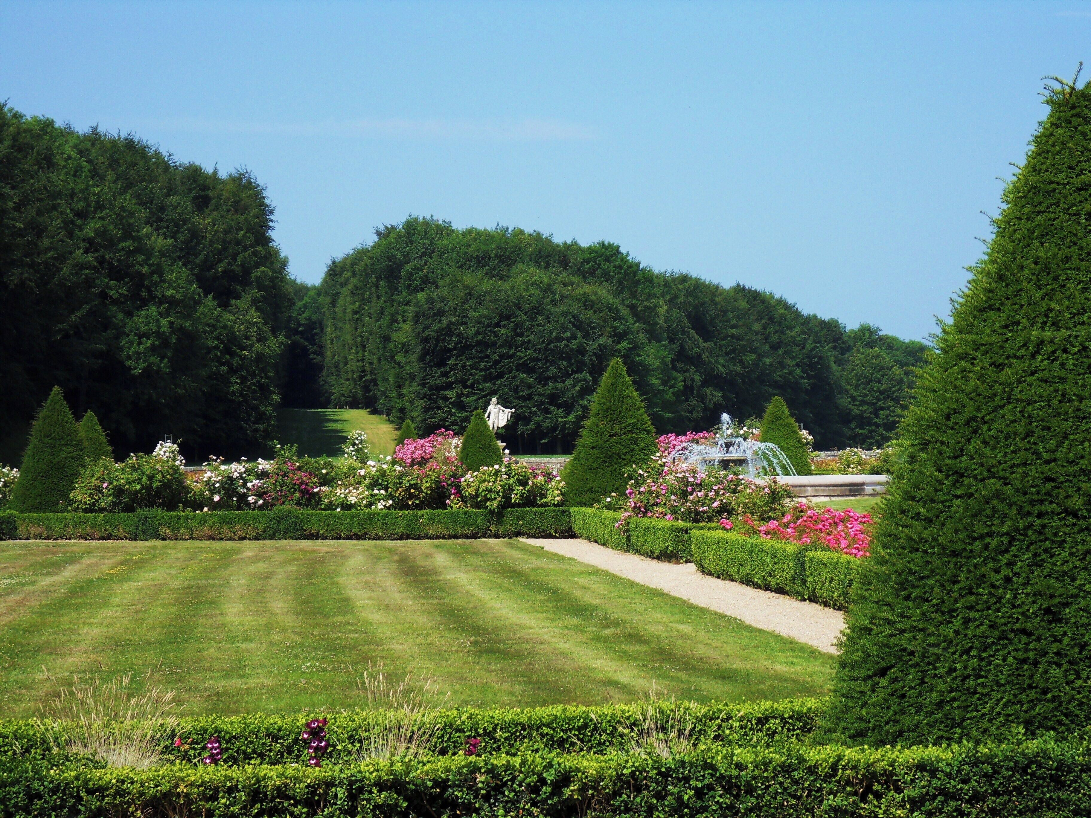 La roseraie du Chateau d'Eu-Seine Maritime,France