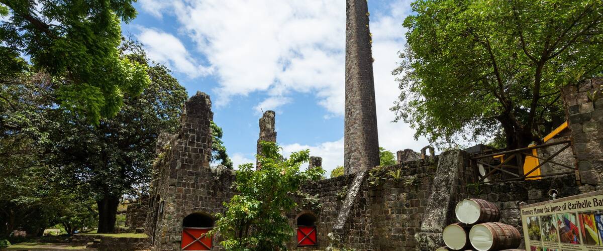 St. Kitts which includes heritage elements and a ruin